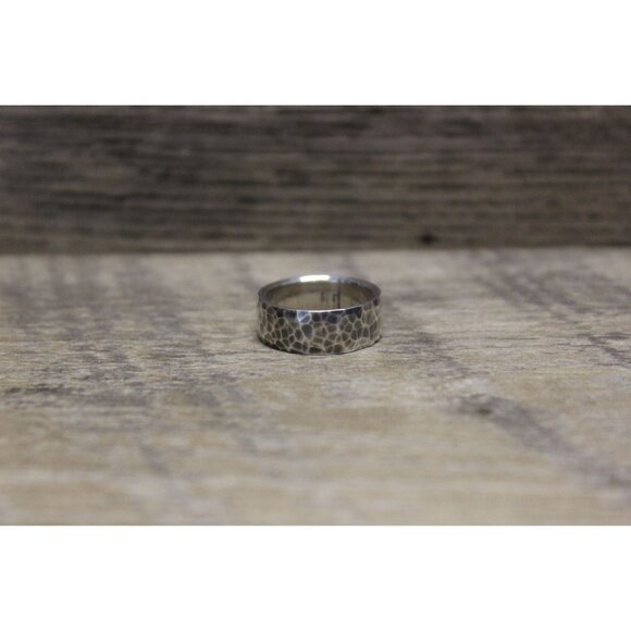 David Tishbi sterling silver handmade hammered band ring‎ 7.5 - 8 - Picture 4 of 11